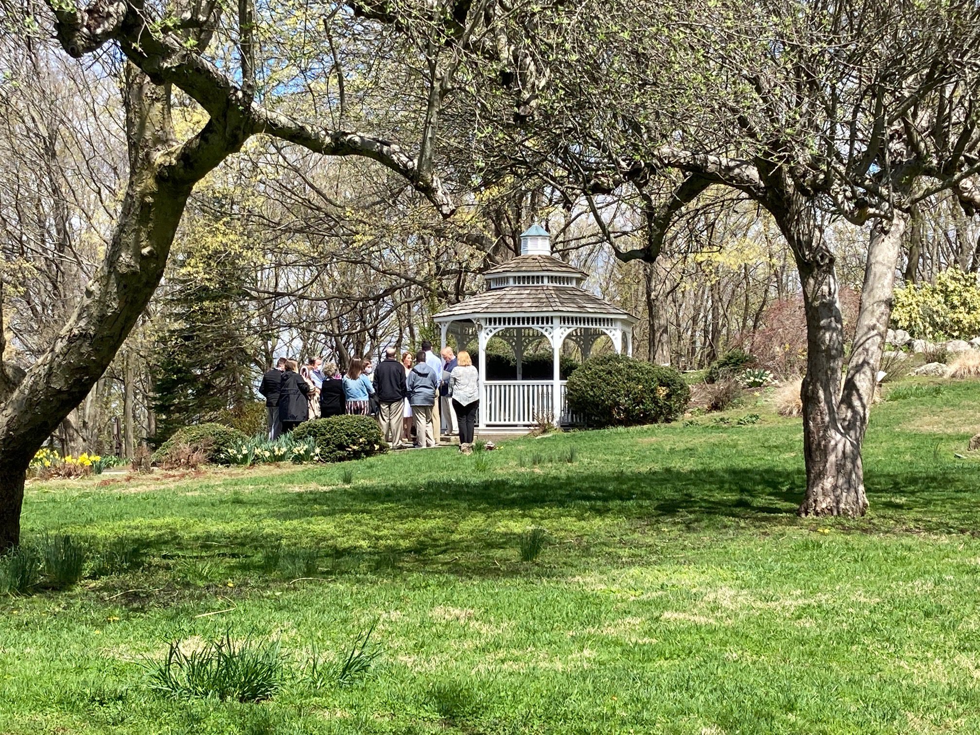 Spring Wedding Ceremony gazebo wedding ceremony